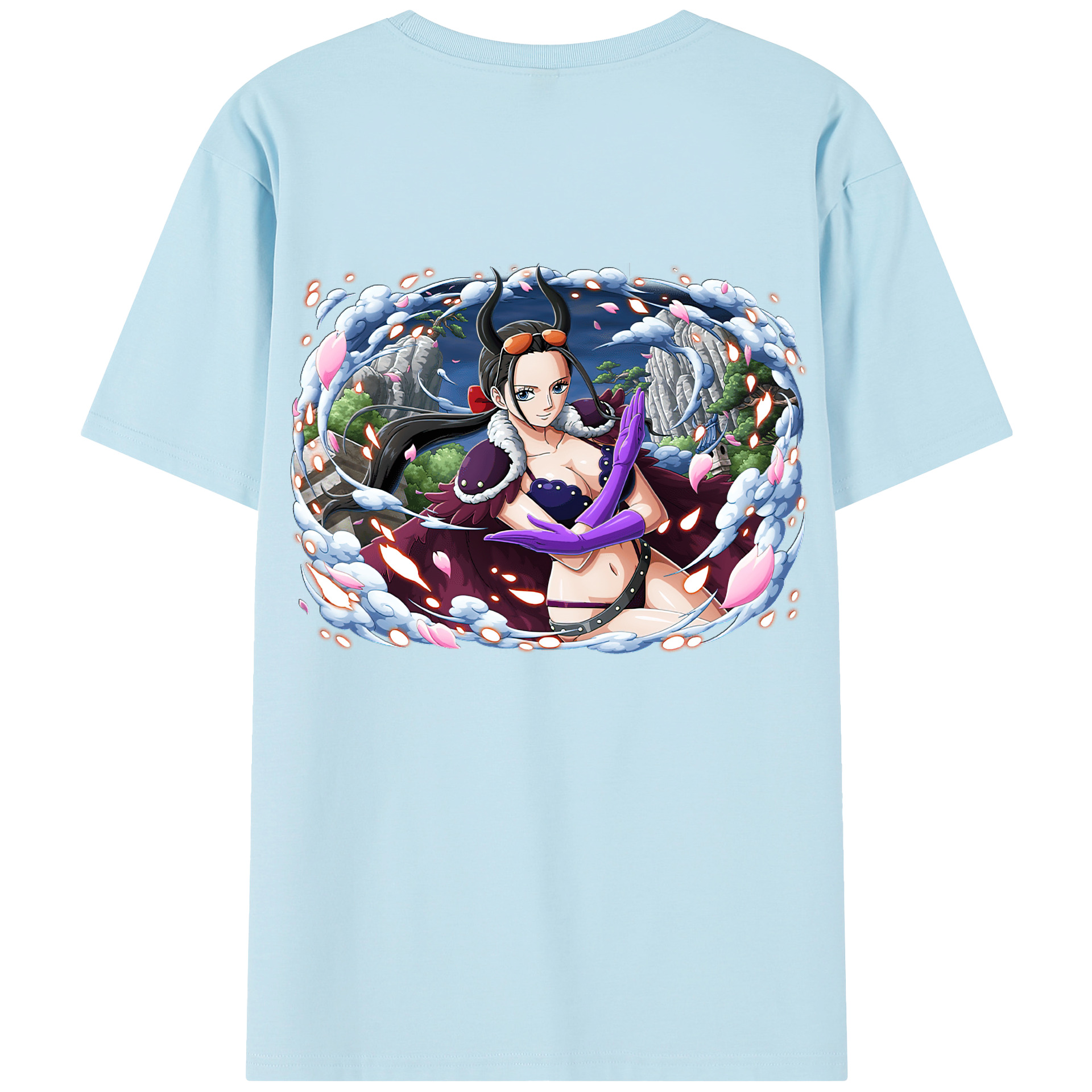 ワンピース ニコ・ロビン ONE PIECE Nico Robin 綿100％半袖Tシャツ（背面プリント）